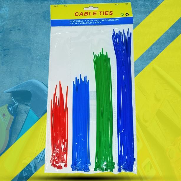 

#@#@#@#@] Cable Ties 4 Warna 4 Ukuran Logan / Kabel Ties Warna 100 PCS/Cable Tie