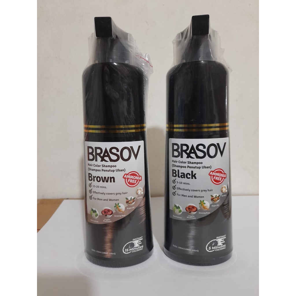 Brasov Shampoo Penutup Uban 200ml Amonia Free