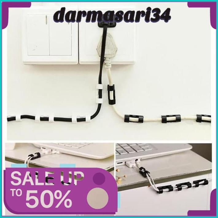 

KLIP PENJEPIT KABEL TV KOMPUTER GADGET WIRE CABLE ORGANIZER 20PC BEST SELLER