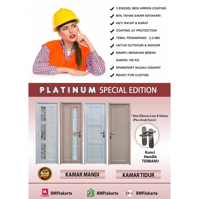 PINTU KAMAR MANDI PVC PLATINUM