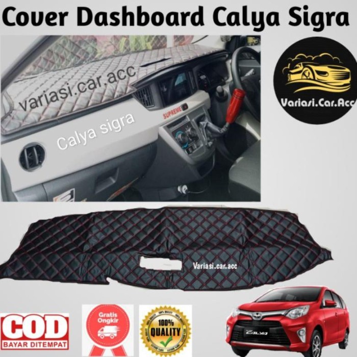 Alas/Cover Dashboard Mobil CALYA SIGRA Kulit PREMIUM