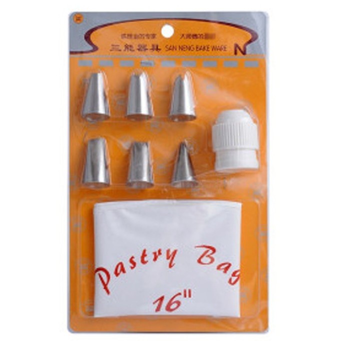 

Sanneng SN7019 - Pastry Tip Set 6pcs / Spuit Buttercream 6pcs