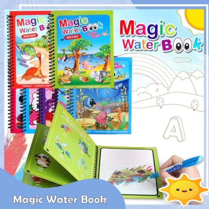 

Magic Water Book buku gambar air ajaib mainan edukasi anak pulpen baby