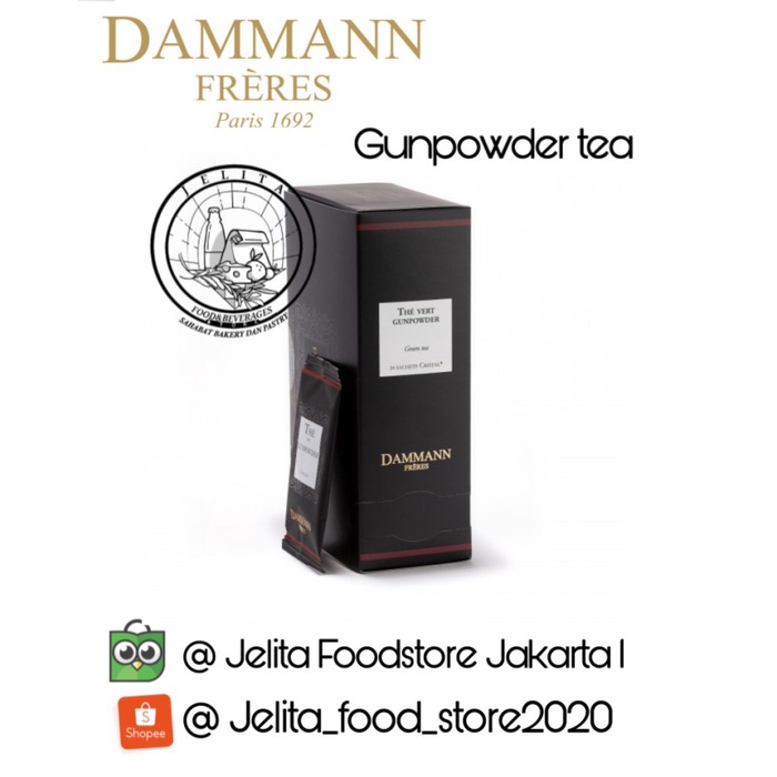 

Damman Green tea GUNPOWDER, BOX OF 24pcs (DAM4975)