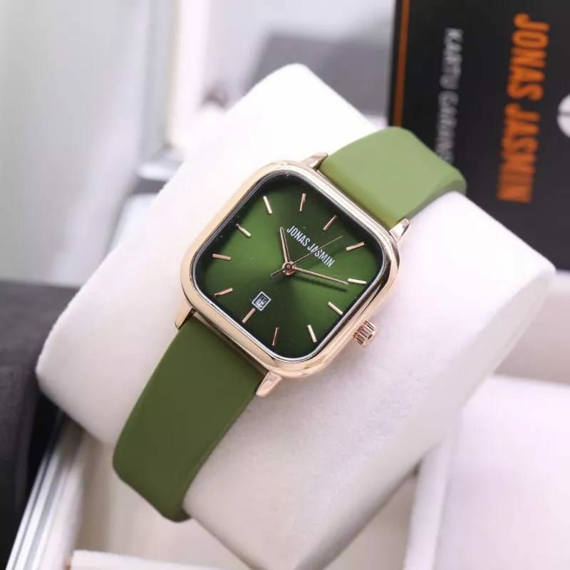 PROMOOO!!! Jam Tangan Jonas Jasmin Wanita Rubber Tanggal Aktif Garansi Kasual