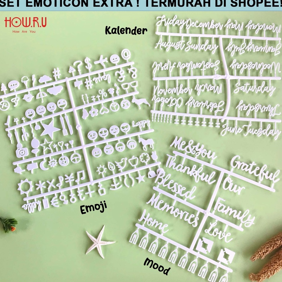 

[6CL] HOW.R.U | 2-5cm - Huruf Tambahan untuk Letter Board / Papan Nama Bayi / Menu Cafe / Properti Foto bq0mp