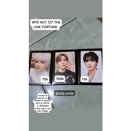 WTS PHOTOCARD NCT 127 UNSEALED THE LINK FORTUNE #JAEHYUN #TAEYONG #NCT127