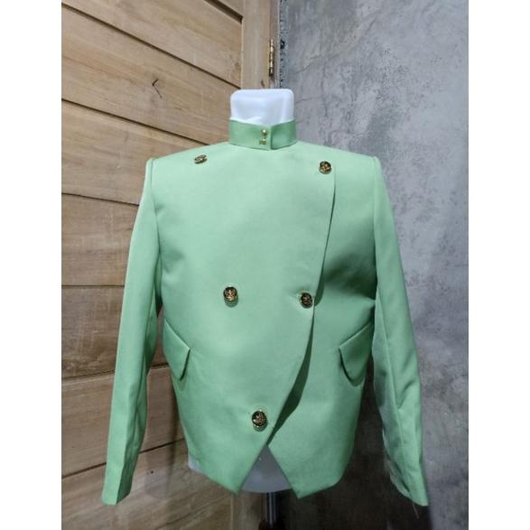 PROMO ATASAN PENGANTIN PRIA BESKAP SOLO SIKEP POLOS TESSA HIJAU SAGE laris