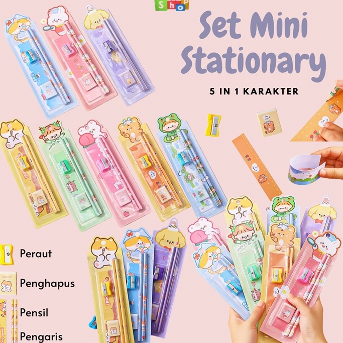 

Terlaku. COD - S5692 Alat Tulis Set Mini Stationary / Set Alat Tulis 5 in 1 Karakter / Mini Stationery / Mini Stationery Set Character H42