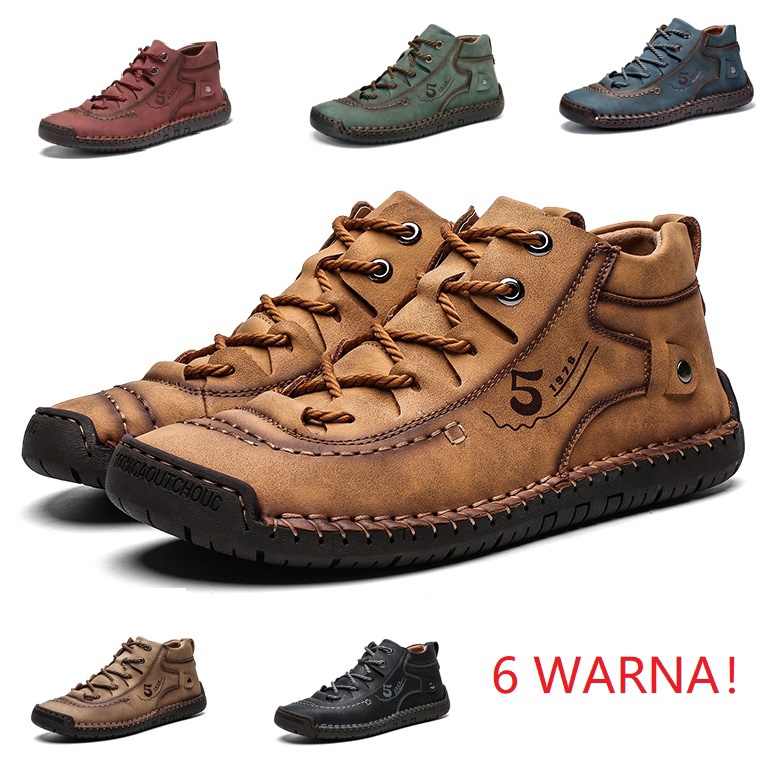 Terbaik Sepatu Boots Pria Keren Original Hitam Coklat Kulit Formal Kerja Santai Boot Casual Import H