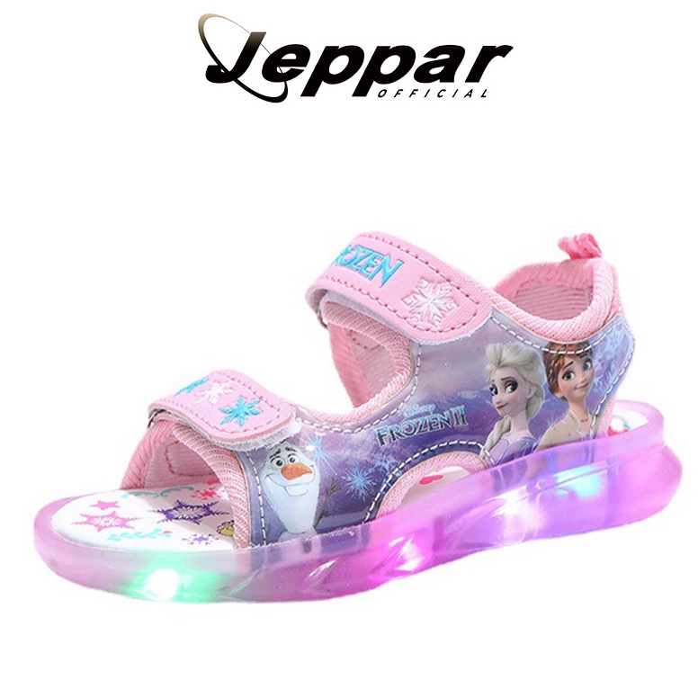 MENARIK|| Sandal Anak LED Perempuan FROZEN kualitas Import -  Sandal Frozen 006