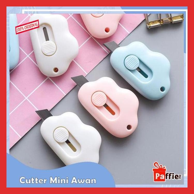 

ronaldomesi208 Cutter Mini Awan Lucu Unboxing Paket Gantungan Kunci Pisau Silet ATK