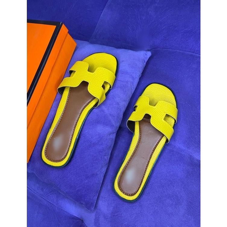 (N♫7I✔] Sandal wanita kulit jeruk free box original premium / Sandal perempuan dewasa kekinian impor