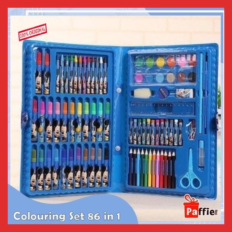 

ronaldomesi208 Colouring Set 86 in 1 Crayon Karakter Cat Air Pensil Warna Stationary