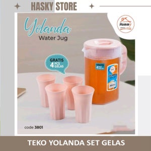 TEKO PLASTIK/TEKO AIR SET/TEKO YOLANDA SET GELAS/TEKO SET GELAS/TEKO PLASTIK MURAH