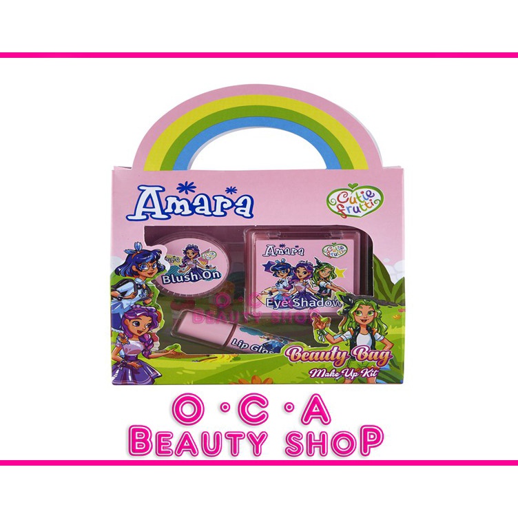 Laris [Original ED.Juli 2025] Amara Beauty Bag Make Up Kit-1 (PINK) - Make Up Anak / Kado Ultah / Ka