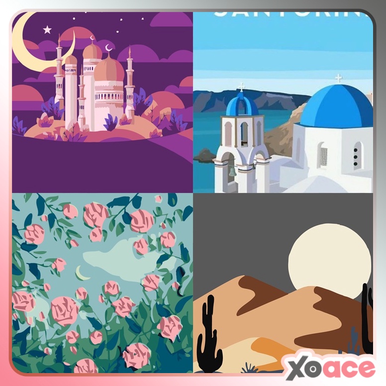 

Bestseller.. Canvas Paint By Number Kit Digital Oil Painting DIY Lukisan 20 x 20 Seri M 0M9