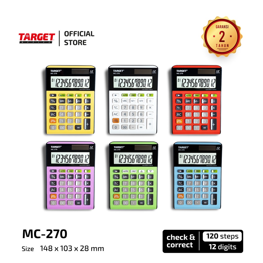 

TARGET - MC 270 - DESKTOP CALCULATOR - 12 DIGIT