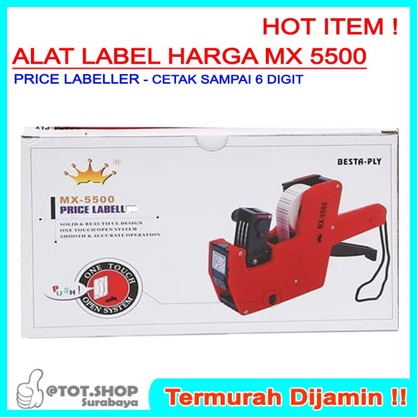 

(TERBUKA) M 5500 ALAT LABEL HARGA PRICE LABELLER 6 DIGIT