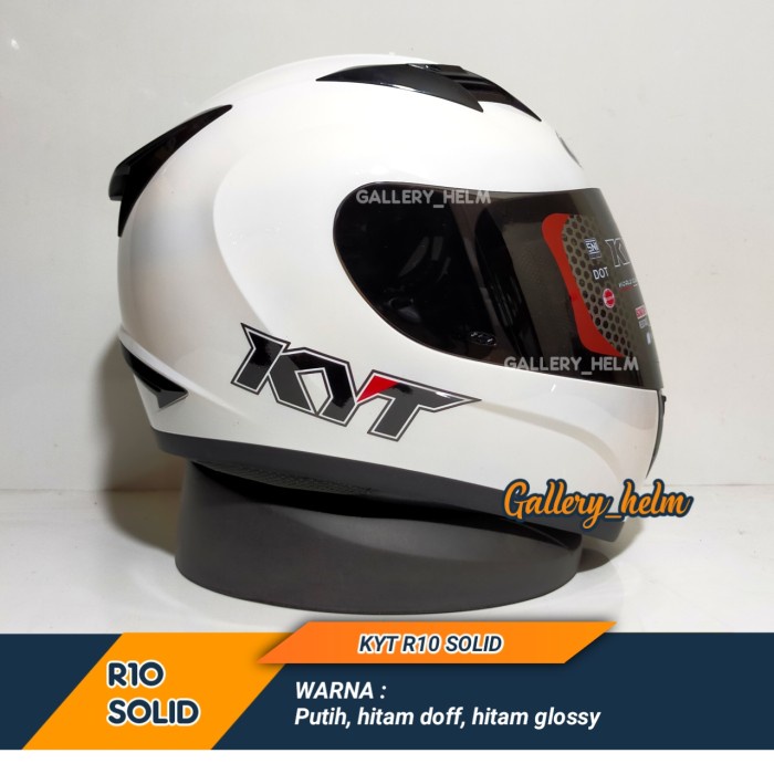 GRATIS ONGKIR HELM KYT R10 PUTIH SOLID HELM KYT FULL FACE