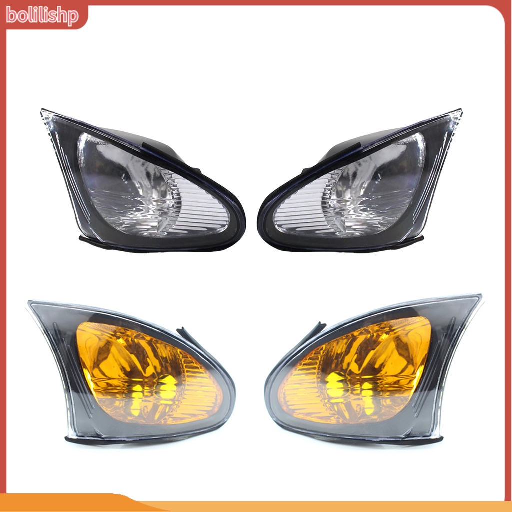 &lt;Bolilishp&gt; 1 Pair Corner Light Shells Protection Replacement Car Matched Anti Slight Impact Corner Lamp Covers OE 63137165859 63137165860 for BMW E46 4-door 2002-2005