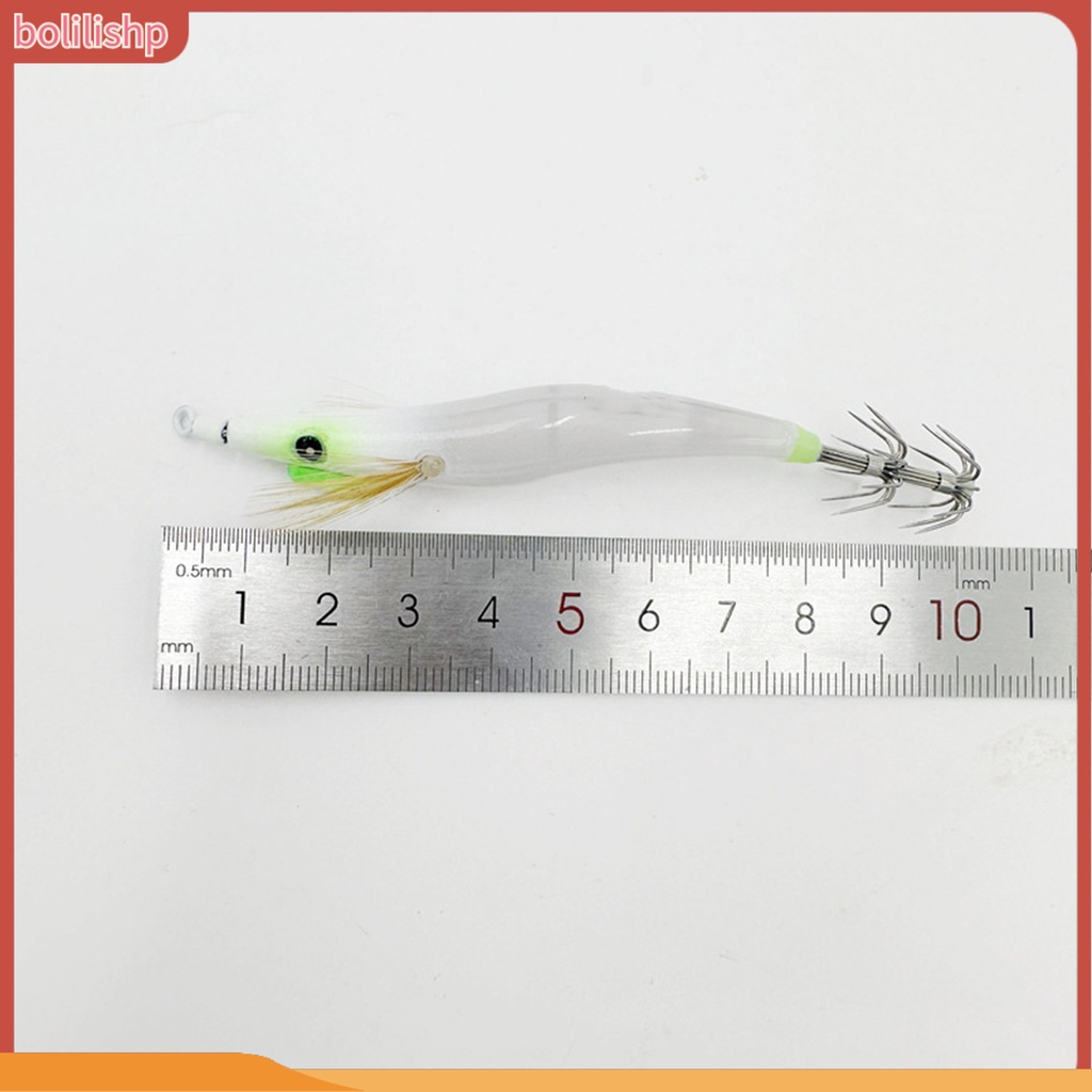 [Bolilishp] 10.3 Cm/4.7g Umpan Buatan One-piece Modeling Simulasi Menggoda Kait Tajam Angling Logam UV Luminous Udang Umpan Aksesoris Memancing