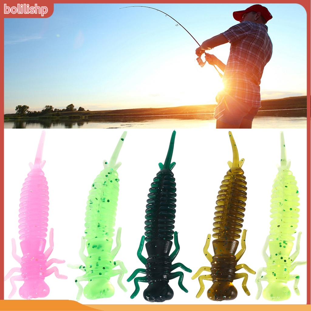 [Bolilishp] 10pcs/bag 7cm/2g Umpan Lembut Cepat Mengumpulkan Ikan Wastafel Simulasi Bentuk Capung Angling PVC Laut Memancing Air Tawar Udang Umpan Memancing Luar Ruangan