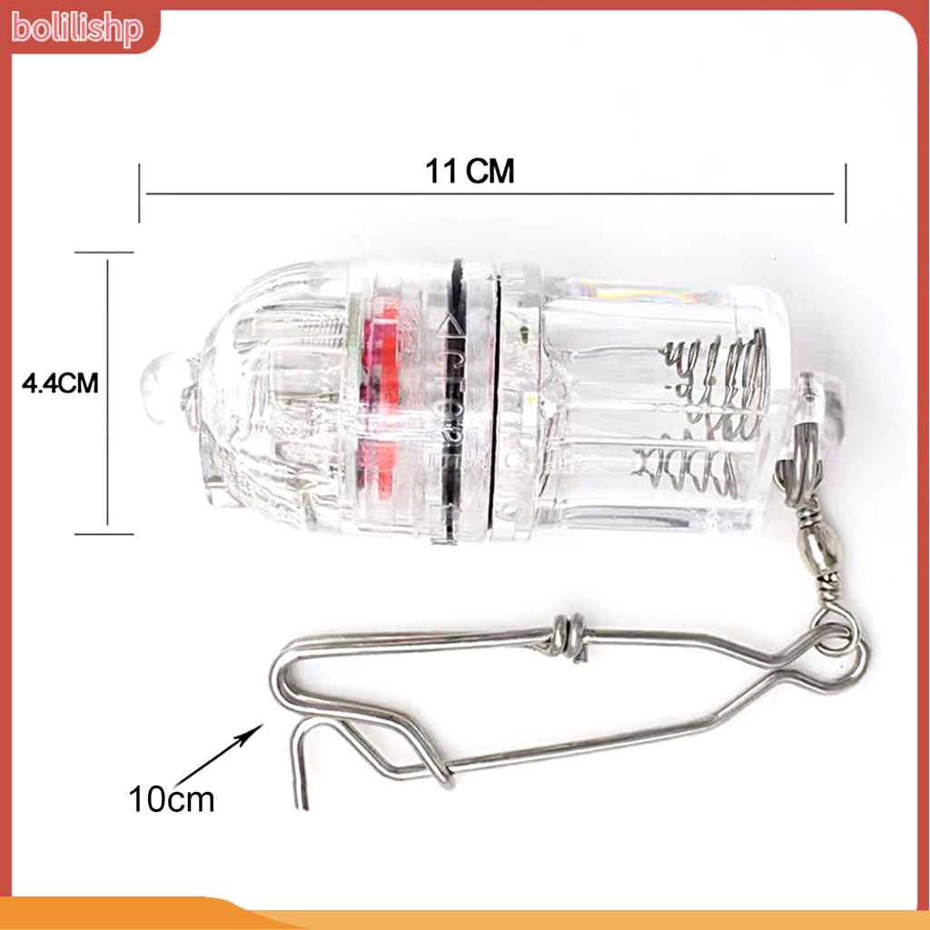 [Bolilishp] fish Atraksi Cahaya Tahan Air Dengan Gesper Portabel Kecerahan Tinggi Submersible Mini Deep Sea Underwater LED Lure Gathering Lamp Untuk Memancing Di Luar Ruangan