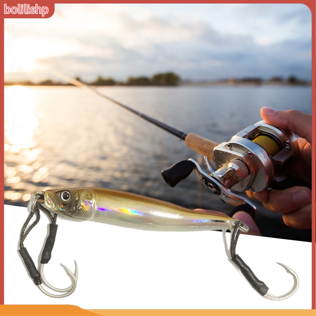 [Bolilishp] 40g/65mm Umpan Pancing Berbentuk S Simulasi Kait Ganda Lapisan Reflektif 3D Fisheyes Panjang Pengecoran Buatan Jigging Umpan Peralatan Memancing