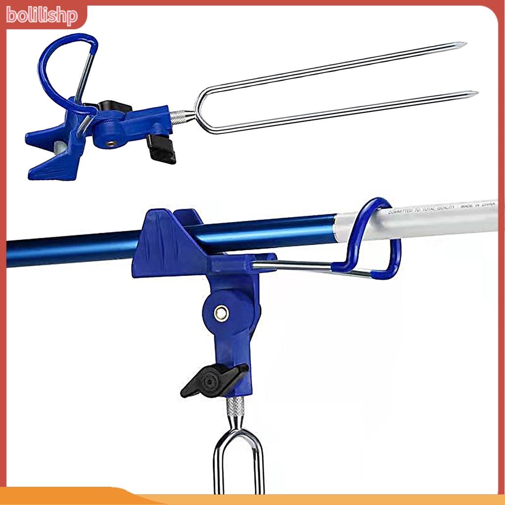 [Bolilishp] fishing Rod Holder Portable 360derajat Dapat Disesuaikan Anti Gores Anti Karat Dilepas Tiang Memperbaiki Stainless Steel Dual Use Hand Sea Pole Ground Stake Alat Pancing