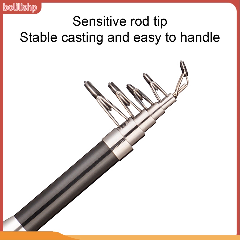 [Bolilishp] 1.8-3.6m Ergonomic Handle Ceramic Guiding Ring Flexible Spring Sensitive Tip Fiberglass Sea Rod Air Asin Air Tawar Telescopic Fishing Rod Untuk Pecinta Memancing