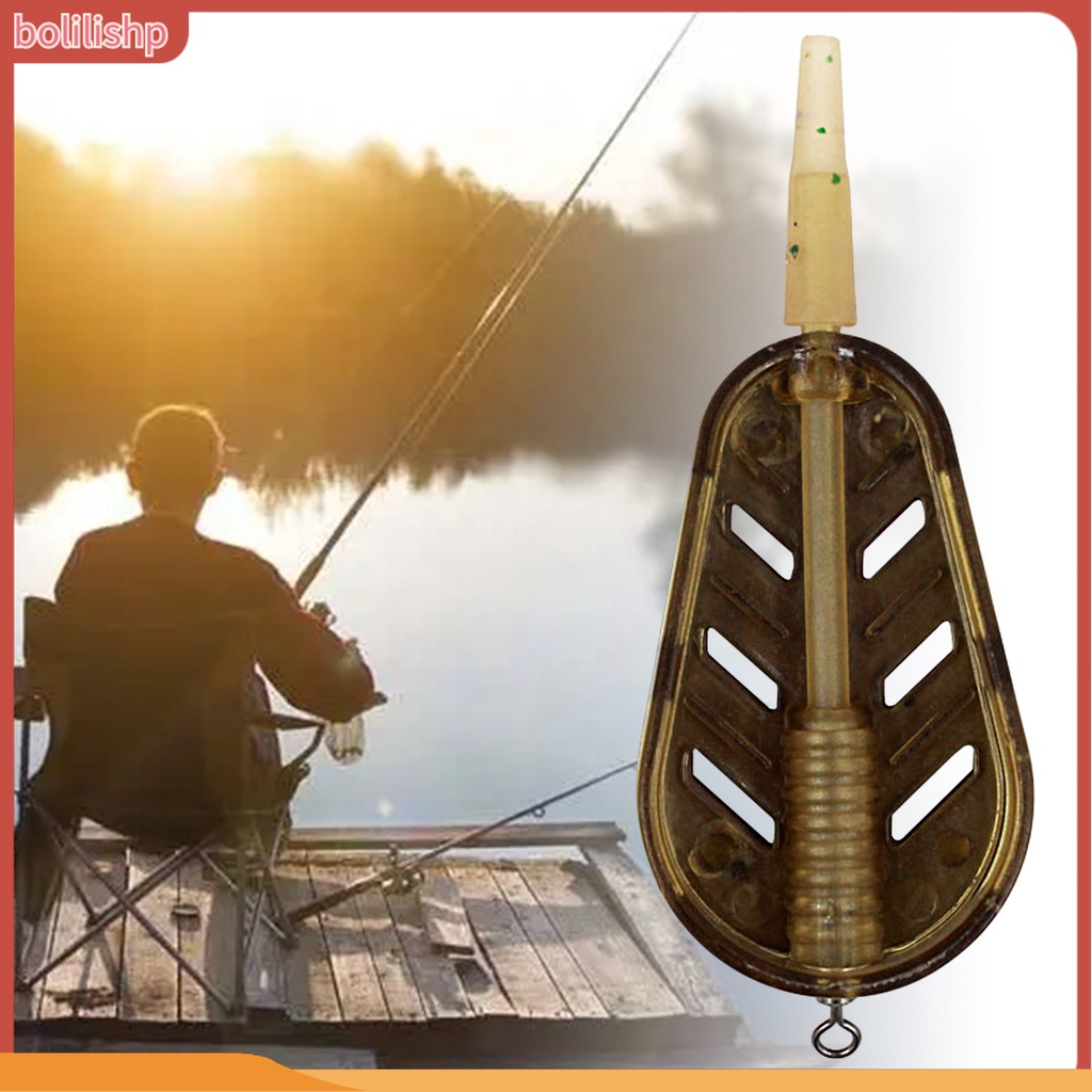 [Bolilishp] fishing Feeder Alat Mini Kokoh Portable Kuat Tahan Aus Memancing Paduan Seng Tandon Carp Fishing Metode Feeder Memancing Aksesoris