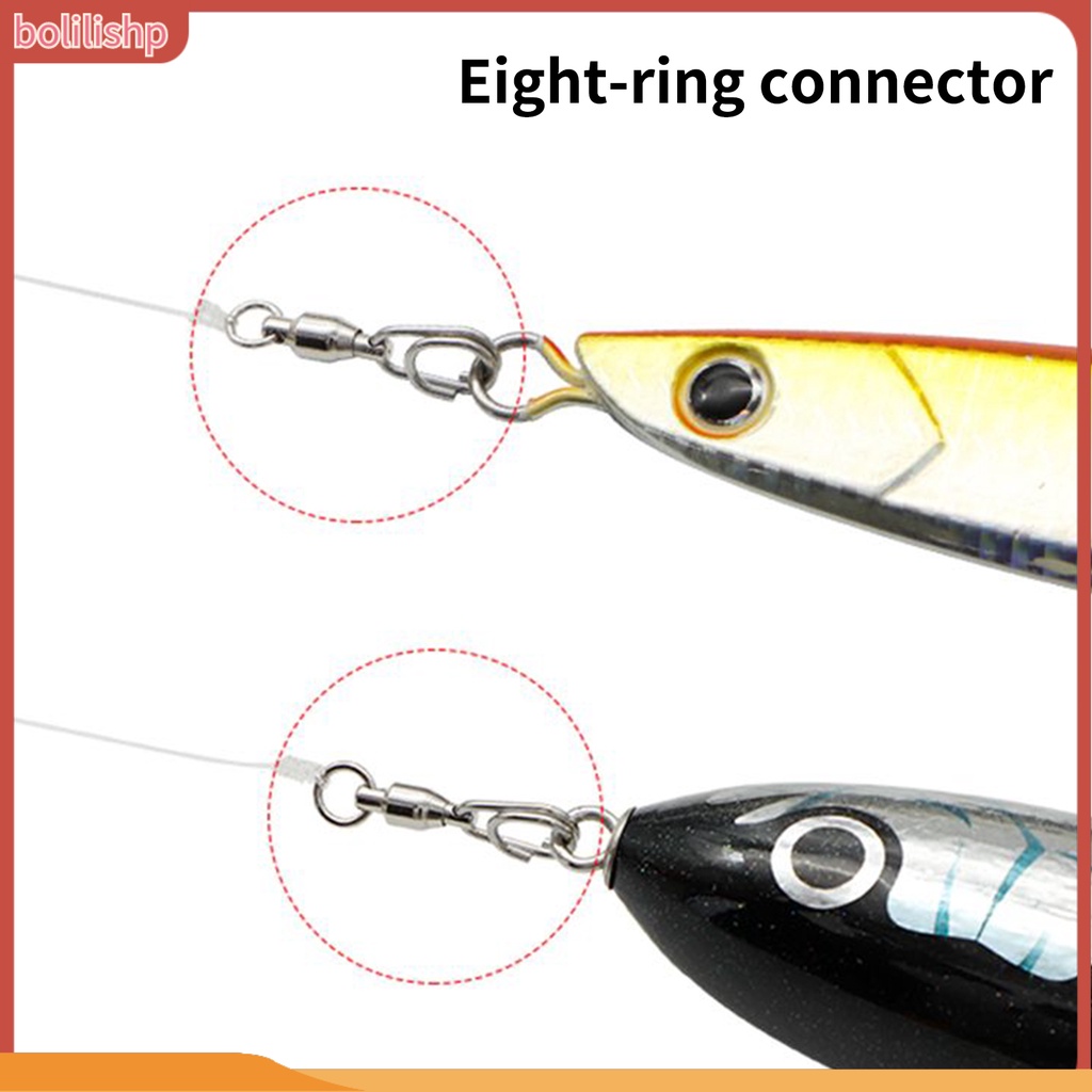 [Bolilishp] 10pcs Konektor Cincin Figure-Eight Stabilitas Tinggi Kokoh Ukuran Kecil Alat Pancing Fishing Connector Untuk Memancing Outdoor