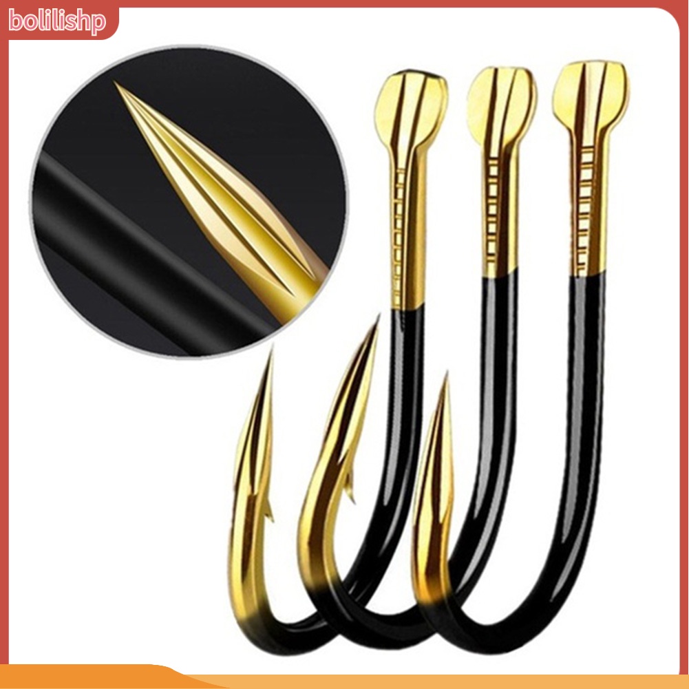 &lt;Bolilishp&gt; 10pcs Kail Pancing Berduri Bahan Besi Untuk Outdoor