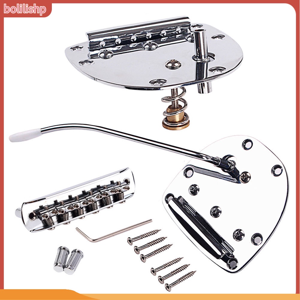 &lt;Bolilishp&gt; Set Bridge Tremolo Bahan Metal Untuk Gitar Jazzmaster