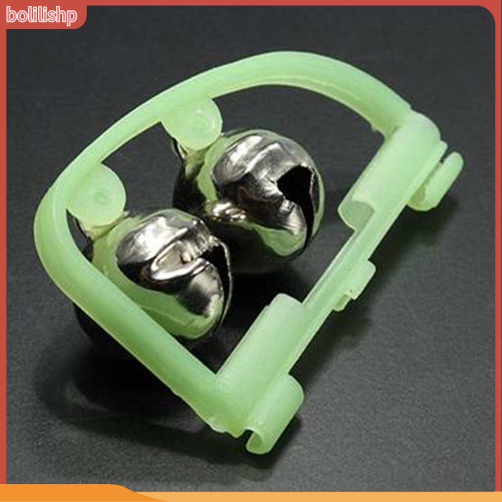 &lt;Bolilishp&gt; 2pcs Bel Kembar Portable Bahan Plastik Alloy Untuk Memancing Malam Hari