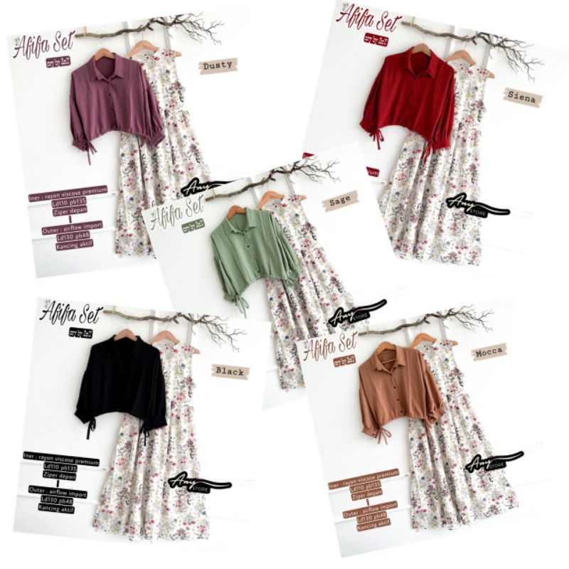 AFIFA SET INNER + OUTER MOTIF BUNGA BUNGA SIZE JUMBO BY Any