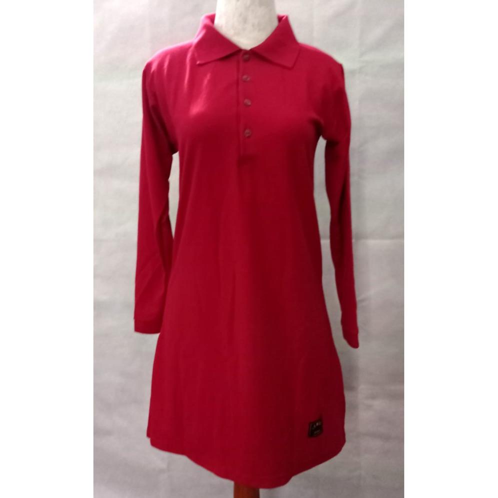 TERMURAH KAOS POLOS XXL-XXXL Kaos Polos Tunik Polo Bigsize Muslimah Kancing Depan/Seragam Kelurga/Re