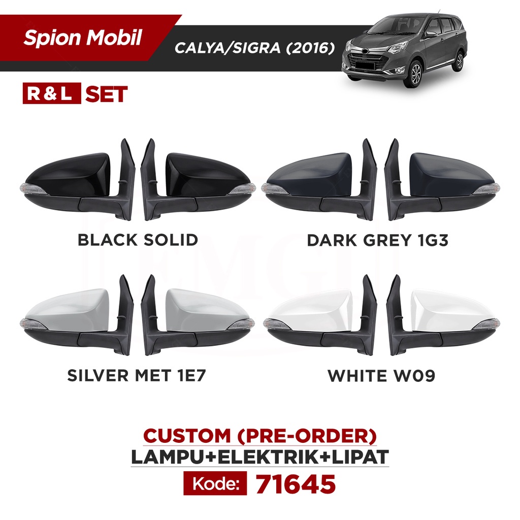 Upgrade Retract - Spion Mobil Calya / Sigra 2016 + Saklar Kabel Switch - 71645s