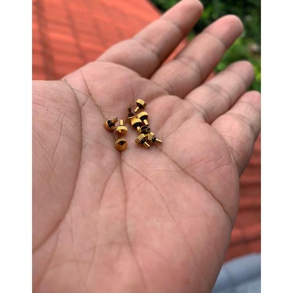 Ready Crown Knop Jam Tangan Seiko 7S26 Gold