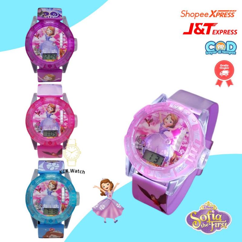 ( SOFIA THE FIRST ) JAM ANAK DIGITAL LASER MUSIK PROYEKTOR KARAKTER || SOFIA THE FIRST || BEST SELLE