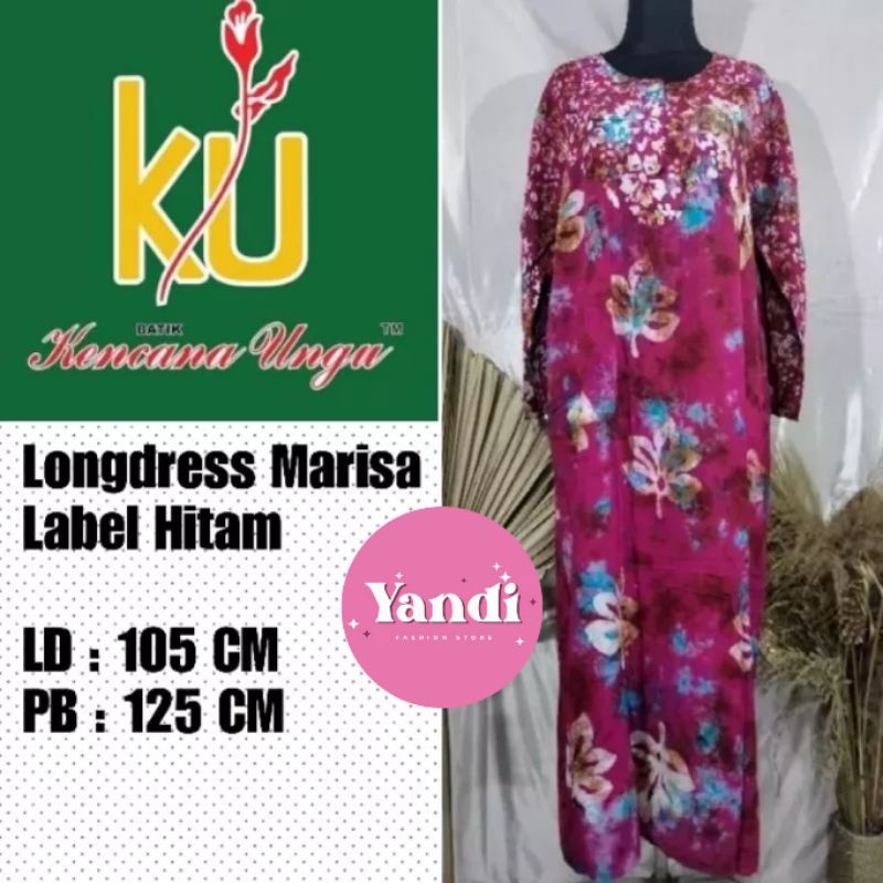 KENCANA UNGU ORI LONGDRESS MARISA  LD 105 CM LABEL HITAM