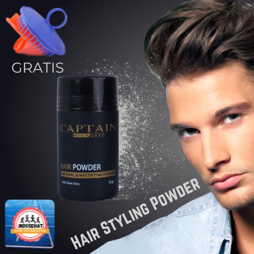 Best Seller Captain Hair Styling Powder - Dust / Bubuk Bedak Styling Rambut Pria