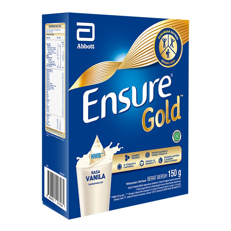 

Ensure Gold Vanila Susu Nutrisi Dewasa 150 g