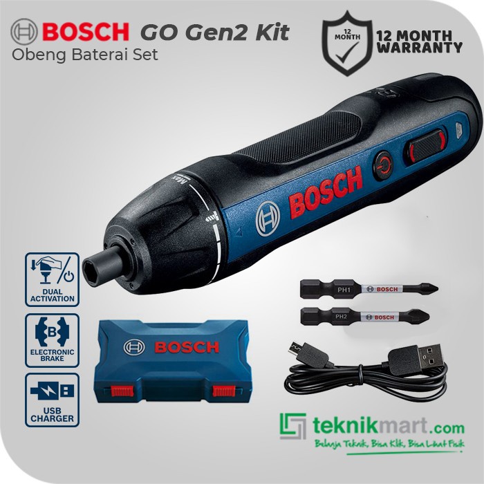Promo Bosch Go 3.6V Bor Obeng Baterai