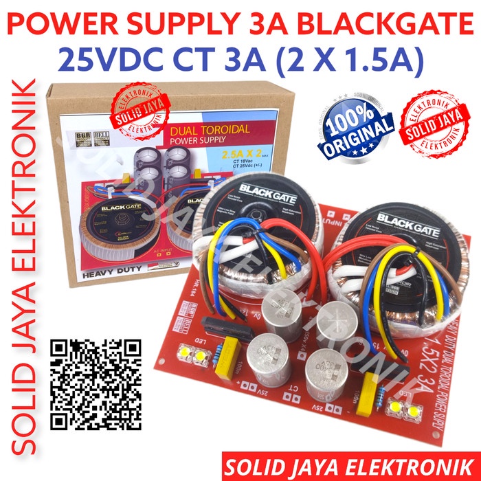 Best Seller Trafo Power Supply 3A 25V Ct Blackgate Psu Travo 3 Amper A Murni Bell