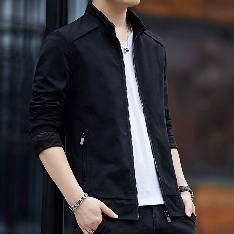 Jaket pria American Dril/Jaket bomber pria keren simple/jaket slimfit pria berkualitas