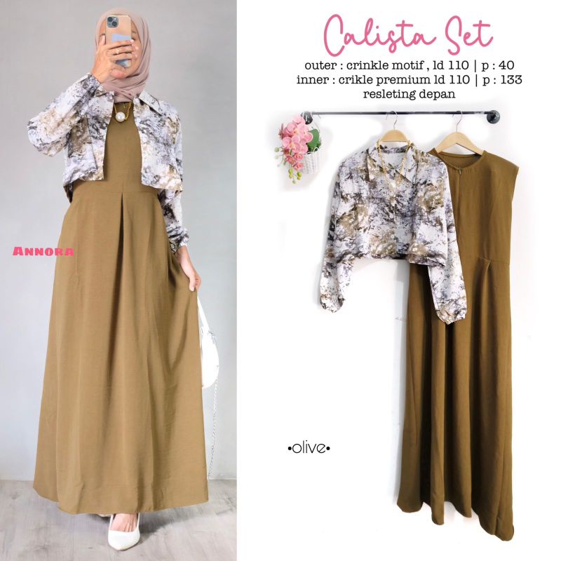 CALISTA SETELAN INNER + OUTER MOTIF BUNGA BUNGA SIZE JUMBO BY Annora