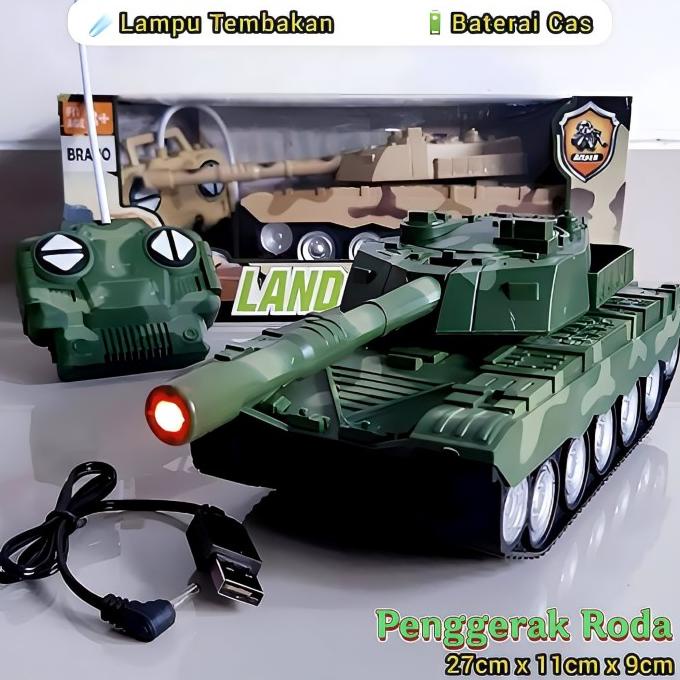 Mainan Tank Remote Control RC War Tank Remot bisa Battle Tembak Peluru