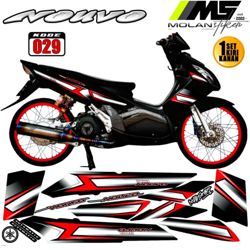 Decal Sticker Striping Variasi Nouvo Z - Nouvo Mx - Yamaha Nouvo Z 110 2005-2006-2007-2008 - Yamaha 